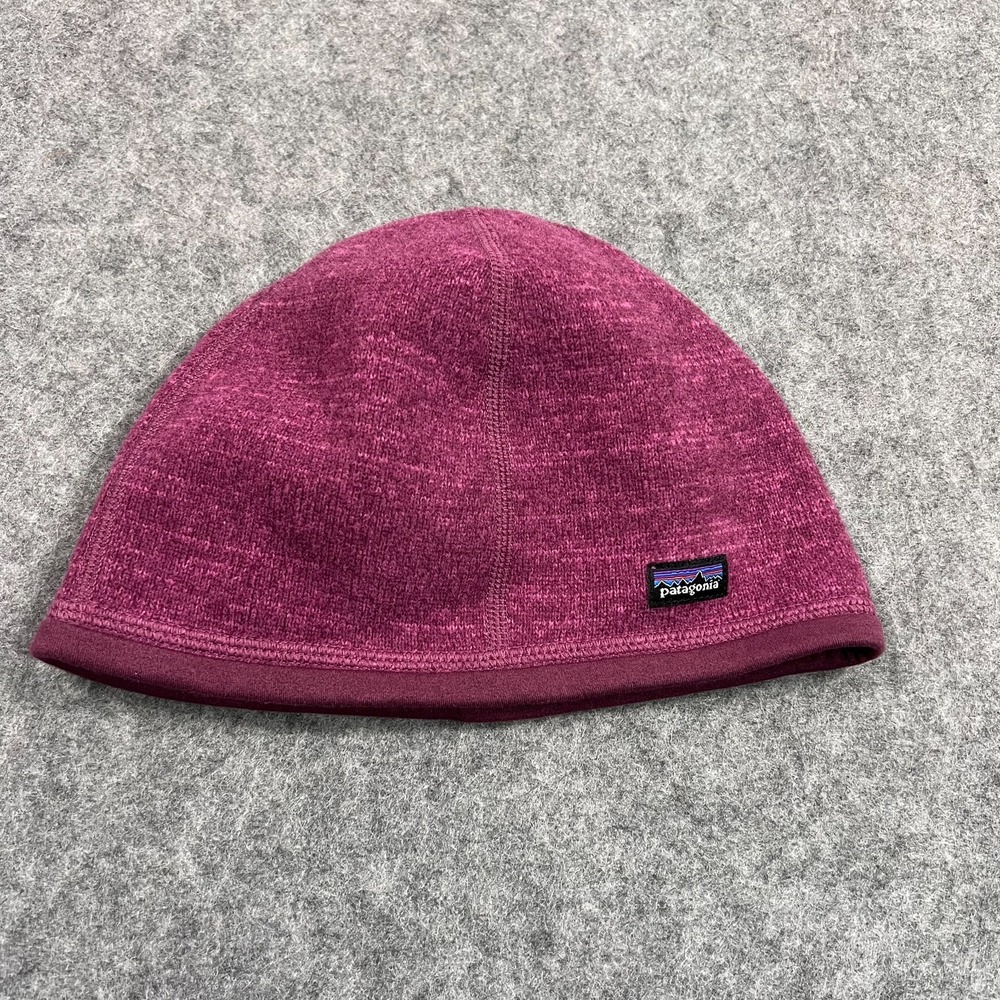 Patagonia Burgundy Better Sweater Fleece Lined Beanie Hat Women's Size Small